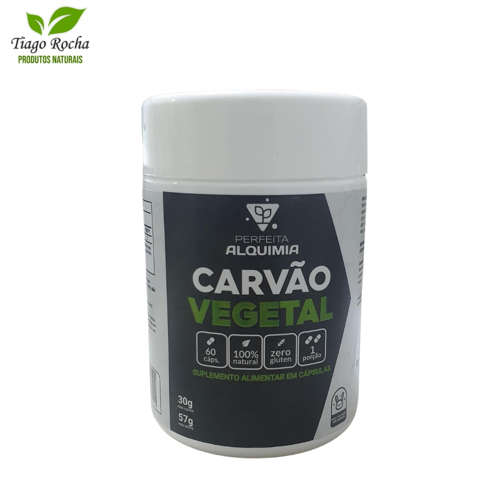 CARVÃO VEGETAL ATIVADO – 60 Cápsulas 300 mg (gases, intestino)