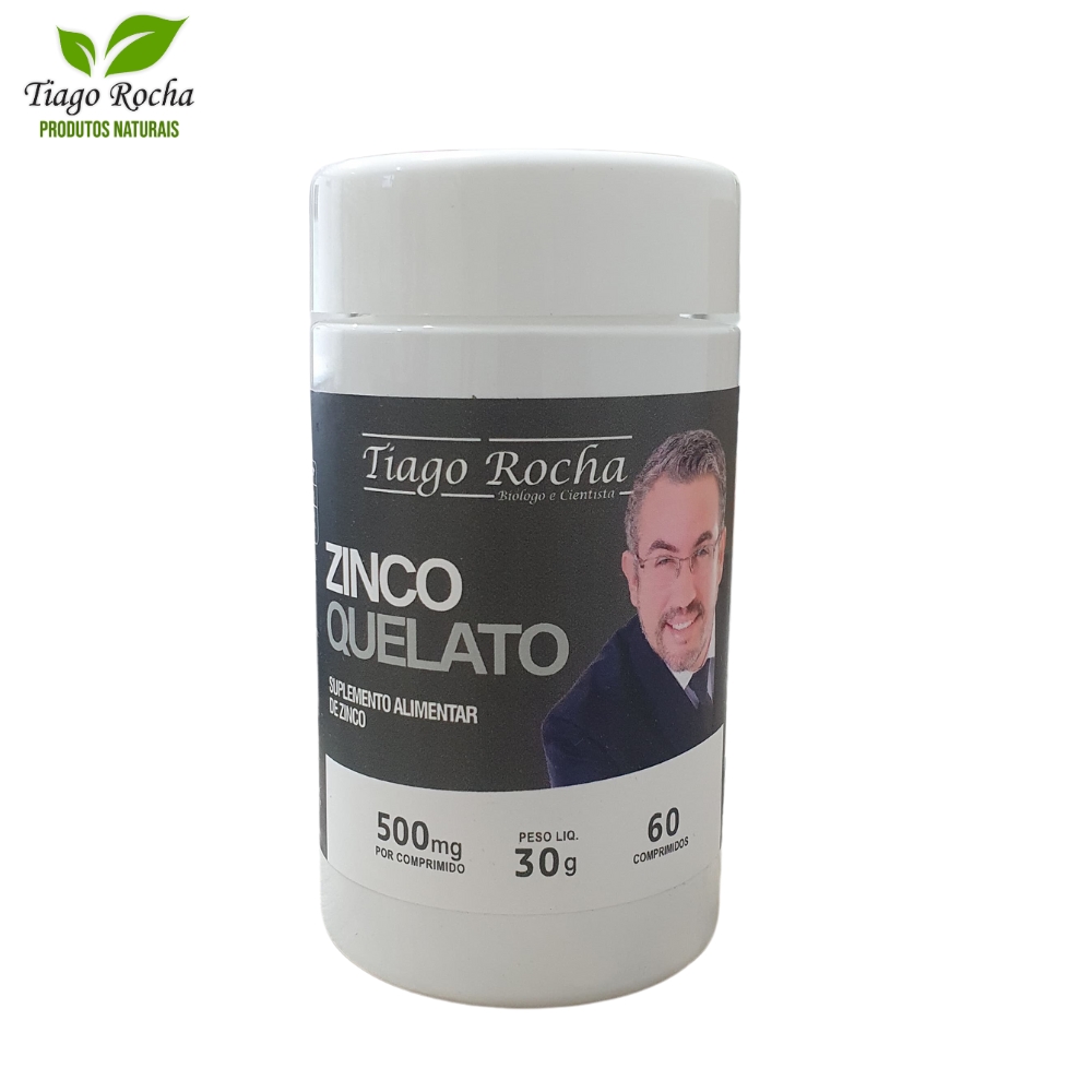 ZINCO QUELATO Tiago Rocha- 60 Cápsulas 500mg