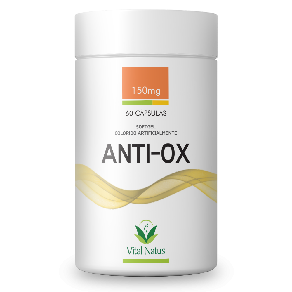 ANTIOXIDANTE ANTI-OX 60 cápsulas 150mg – (Eliminação de Radicais Livres)