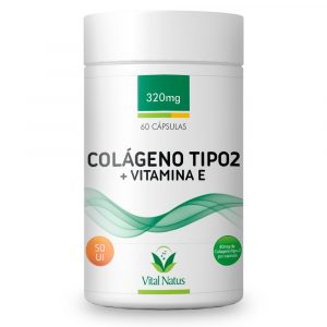 COLÁGENO TIPO 2 + VITAMINA E 320mg C/ 60 CÁPSULAS (Articulações e cartilagem)