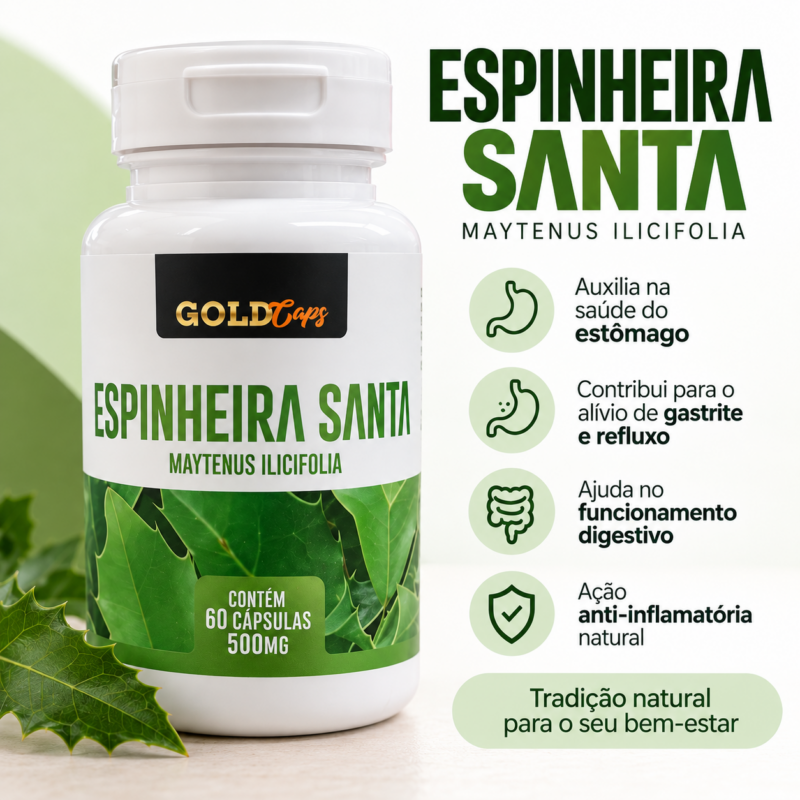 Espinheira Santa 500mg 60 cáps.