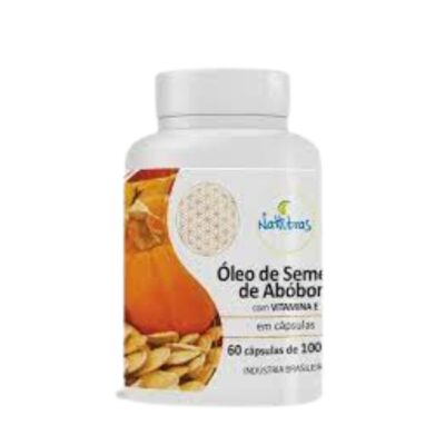 Óleo de Semente de Abóbora C/ Vitamina E – 60caps/ 1000mg (rica em ômega 6 e 9, triptofano, ferro, magnésio e zinco)