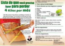 LISTA EMAGRECEDORA P/PERDER 4 KG MÊS