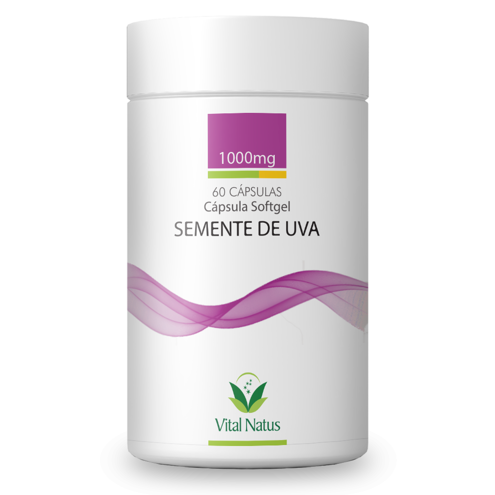ÓLEO DE SEMENTE DE UVA 1000mg c/ 60 Cápsulas (SOFTGEL)