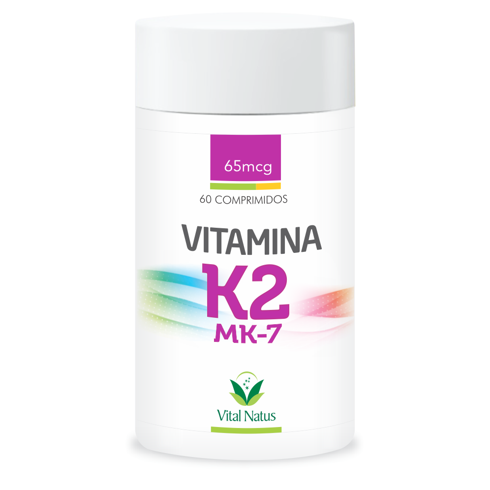 Vitamina K2 – (MK7 Menaquinona) – 60 Cápsulas 65mcg