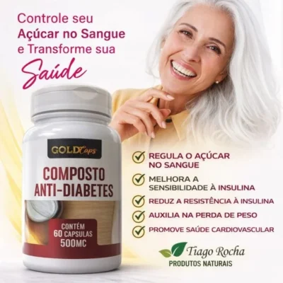 Composto Anti-Diabetes 500mg 60 cáps.