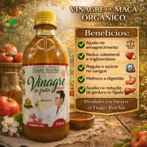 Vinagre de maça orgânico Tiago Rocha 530ml