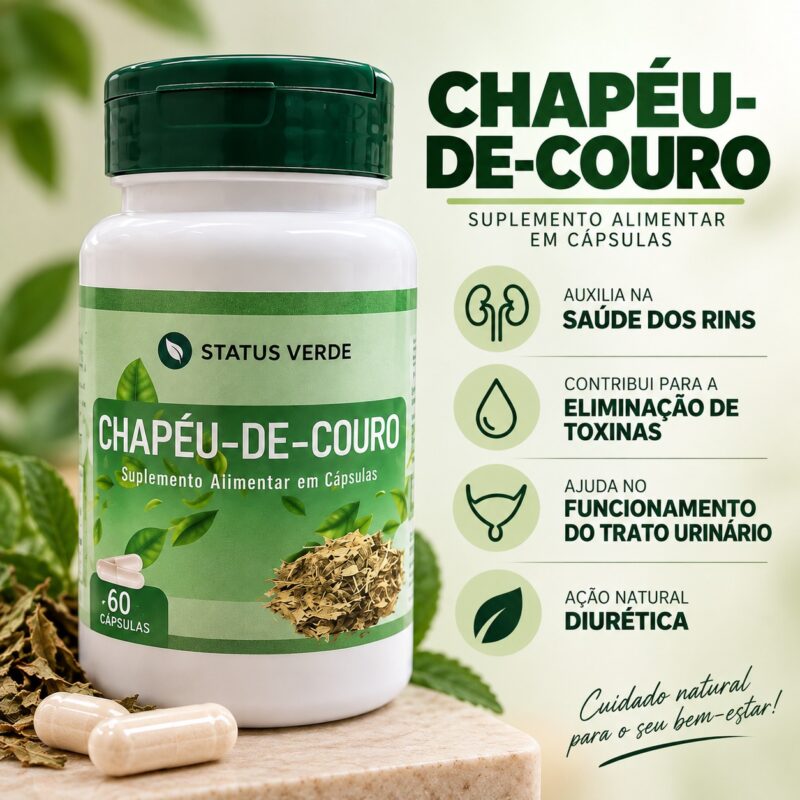 Chapéu de Couro – Saúde dos Rins e Ação Anti-inflamatória 500mg 60 cáps.