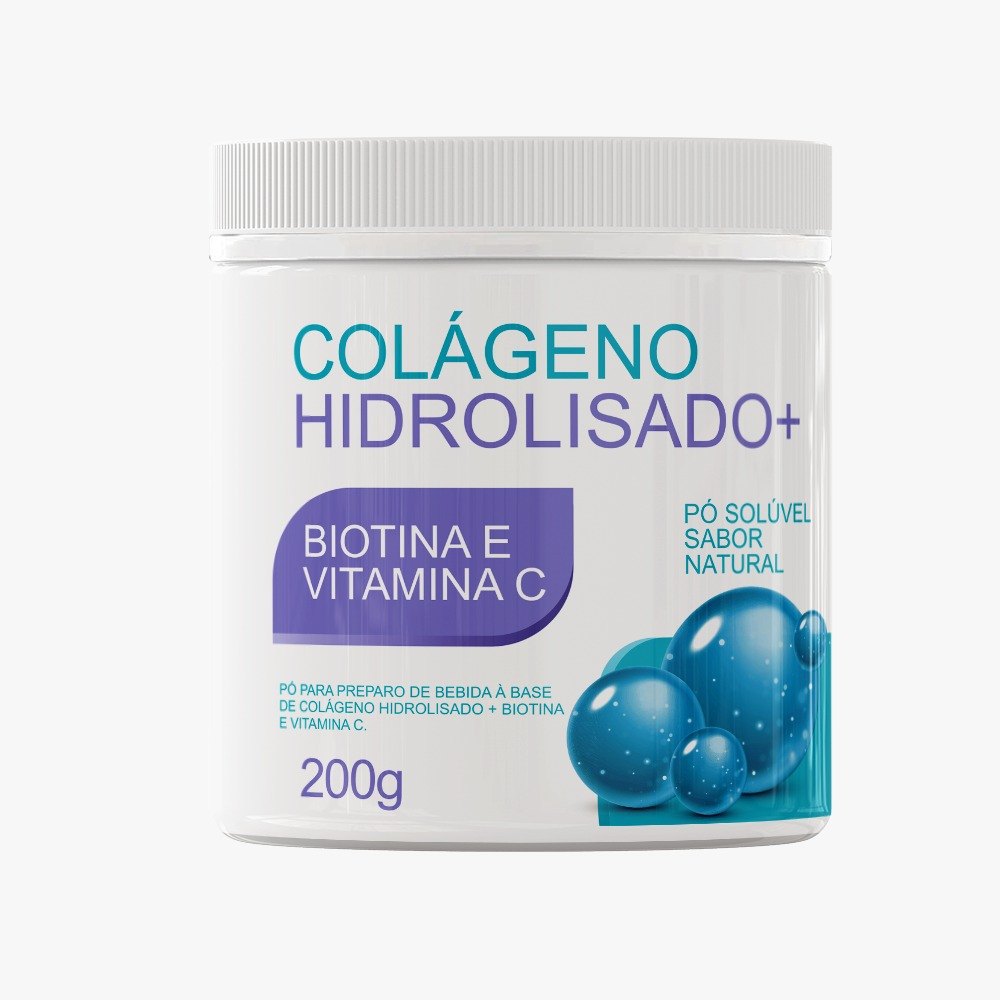 COLAGÉNO + BIOTINA E VITAMINA C (SOLUVÉL) 200g (pele, cabelo e unhas)