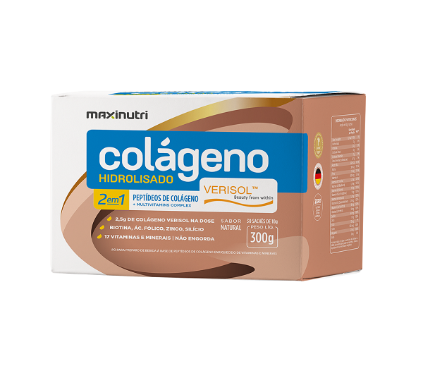 Colágeno Hidrolisado Verisol ANTIRUGAS – 300 GRAMAS, 30 saches de 10g