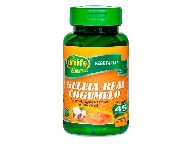 Imunidade -Geleia Real c/Cogumelo 45 Cápsulas 780mg