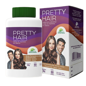 PRETTY HAIR – queda e crescimento dos cabelos C/ 60 CÁPSULAS