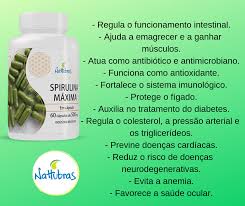 INIBIDOR DE APETITE SPIRULINA – 60 Cápsulas 500mg