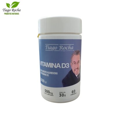 VITAMINA D3 Tiago Rocha 60 Cápsulas 500 mg (2000 ui)
