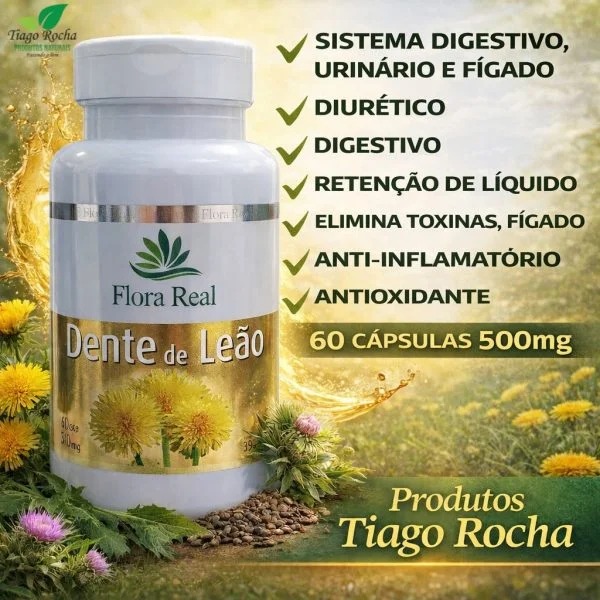 DENTE DE LEÃO-60cápsulas (DIURÉTICO, ANTI-INFLAMATÓRIO E ANTIOXIDANTE)