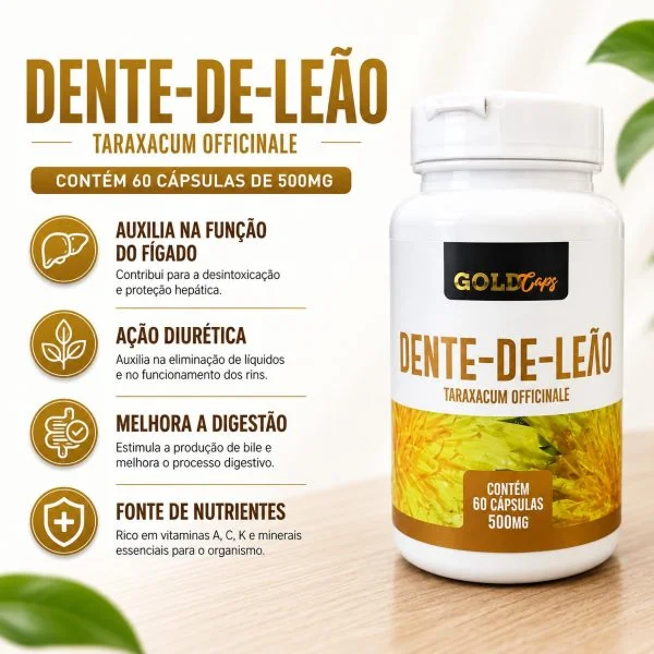Dente de Leão 500mg 60 cáps.