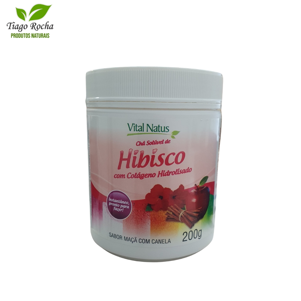 chá Hibisco c/ Colágeno Hidrolisado maça c canela 200g