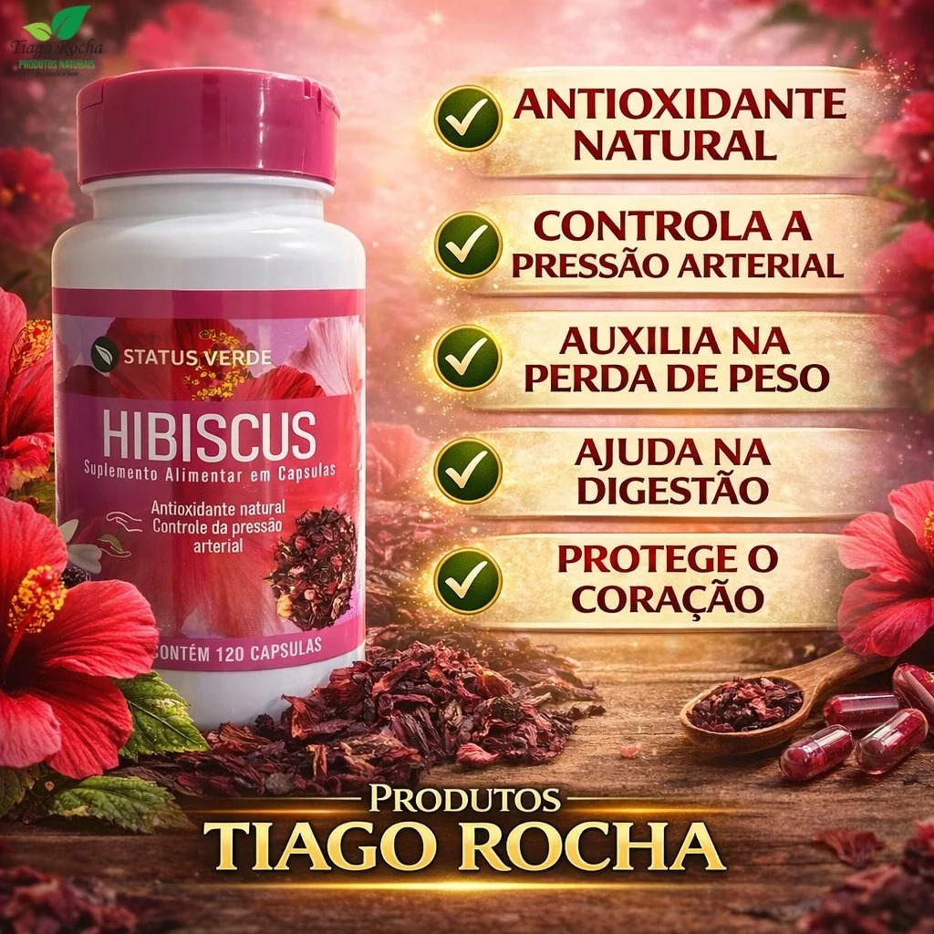 Hibisco Acerola Maça metabolismo 60 caps 500mg
