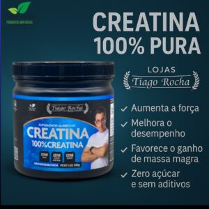 Creatina Monohidratada % Pura 1ª linha Tiago Rocha 300g