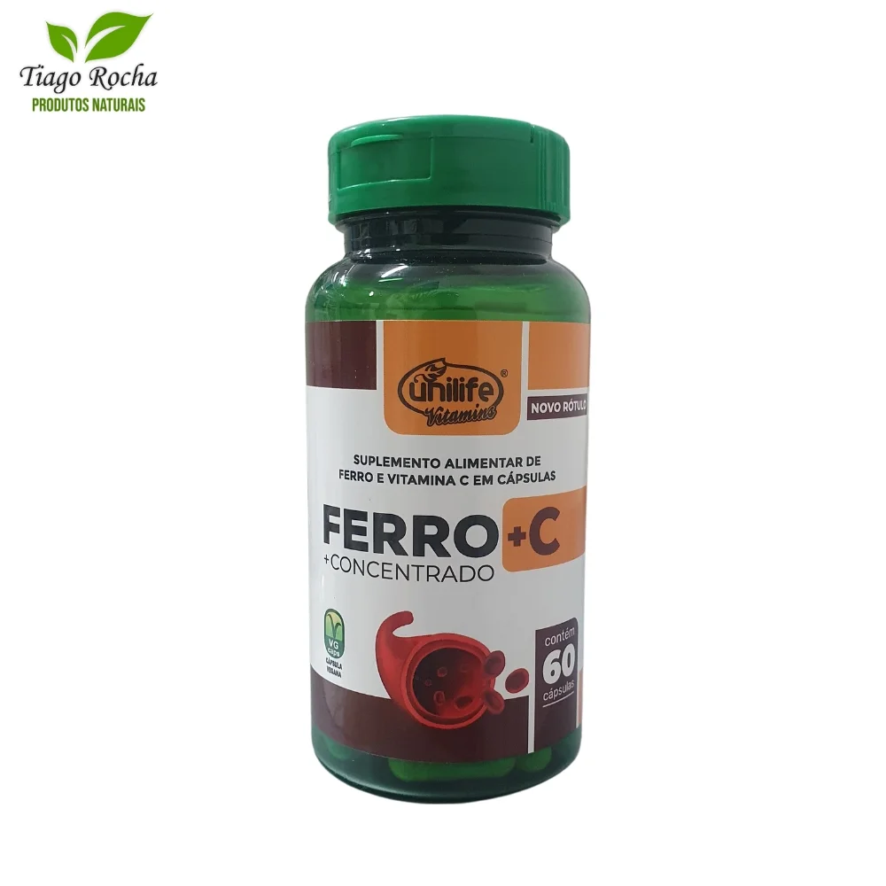 Ferro+Concentrado + Vitamina C -500mg 60 cápsulas