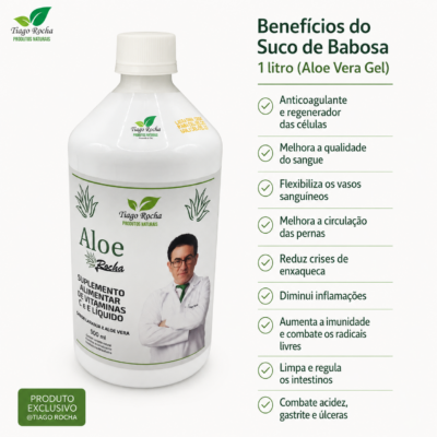 Suco de Babosa Aloe Rocha 1L sabor Laranja – Tiago Rocha