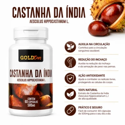 Castanha da Índia – Suporte à Circulação 500mg 60 cáps.