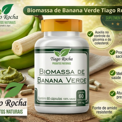 Biomassa de Banana Verde Anti Depressivo 500mg 60 cáps.