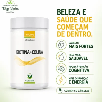 Biotina + Colina 720mg 60 cáps.