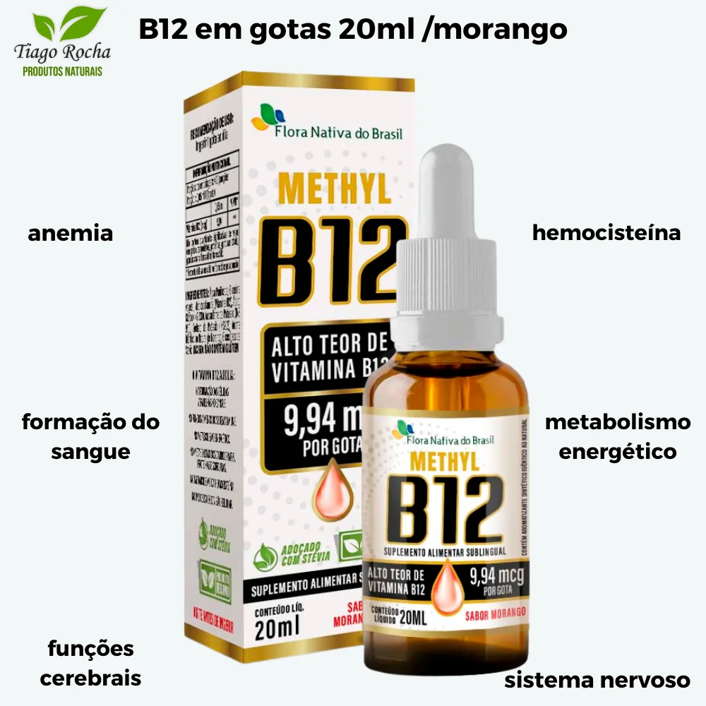 Vitamina B12 Metilcobalamina gotas 9,94mcg sublingual