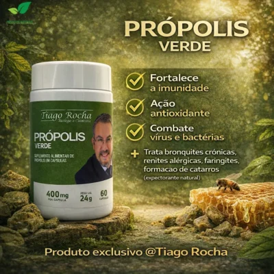 Própolis Verde Tiago Rocha 60 Cápsulas Softgel