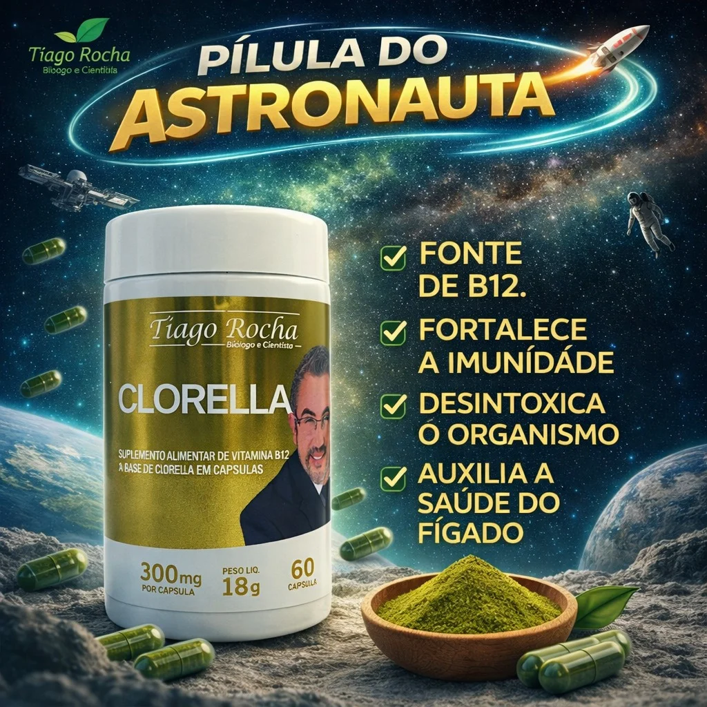 Clorella B12 Tiago Rocha 60 cápsulas