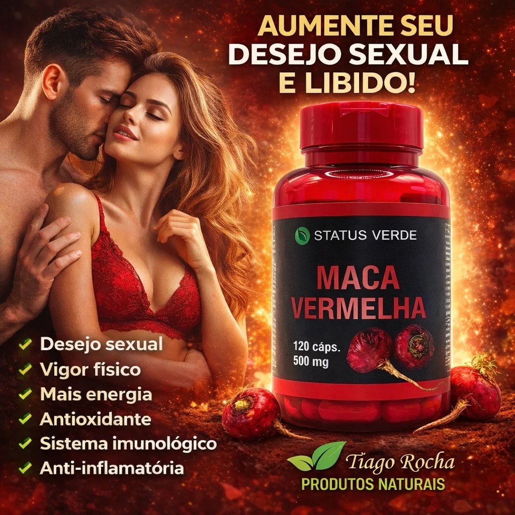 Maca Peruana vermelha 120 cápsulas libido sexual