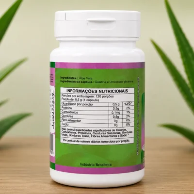 Aloe Vera Babosa 500mg 60 cáps.