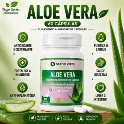 Aloe Vera Babosa 500mg 60 cáps.