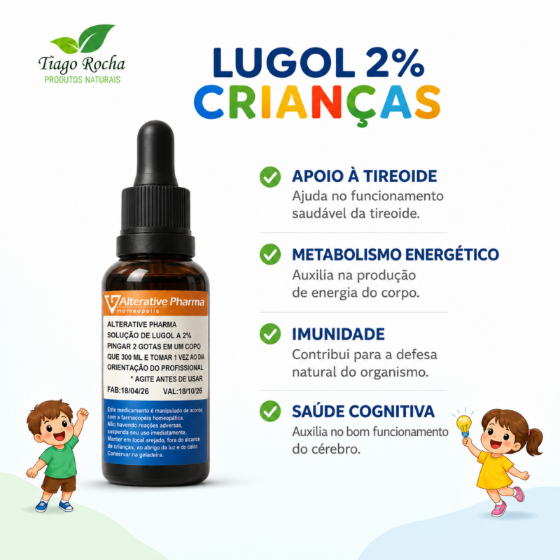 Lugol 2% 30ml – Linha Infantil