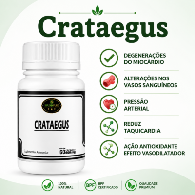Crataegus Suporte Cardiovascular 500mg 60 cáps.
