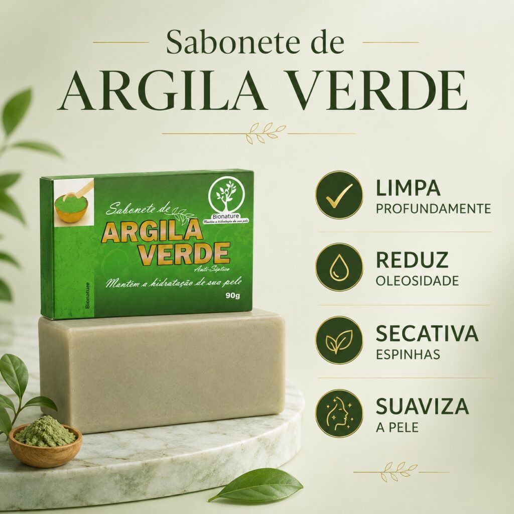 Sabonete De Argila Verde 90g – Bionature