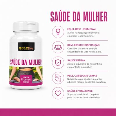 Saúde Da Mulher 500mg 60cáps –  GoldCaps
