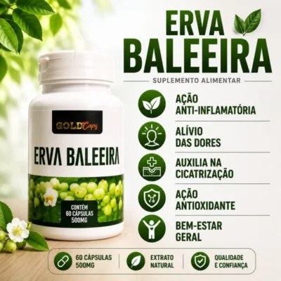 Erva Baleeira 500mg 60 cáps. – Dores, Inflamações e Articulações